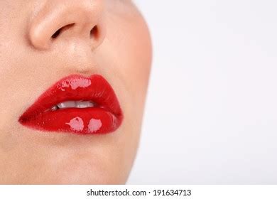 Sexy Red Lips Closeup Stock Photo Shutterstock