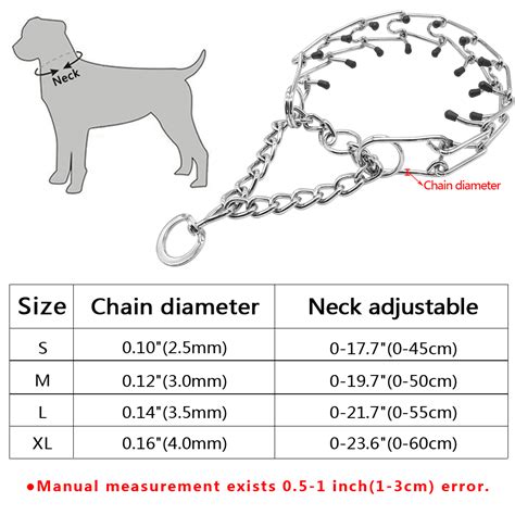 Metal Steel Martingale Chain Dog Collar Training Prong Pinch Adjustable