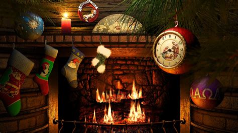 Christmas Fireplace Background Hd 1280x720 Wallpaper