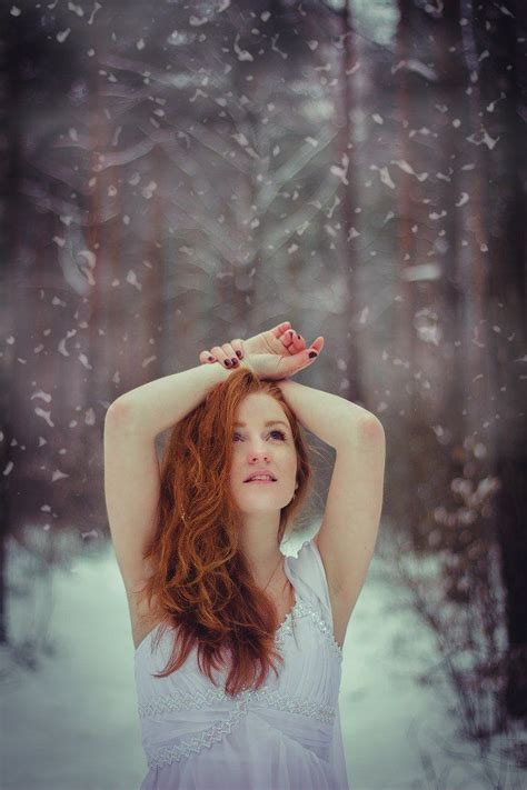 Magic Snow Redhead Ginger Red Snow Girls With Red Hair Redheads
