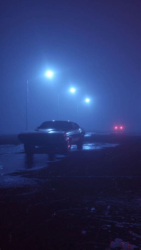 Download Wallpaper 1440x2560 Car Street Neon Fog Lights Night Qhd