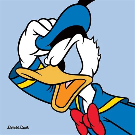 Disney Classics Donald Duck Blue Graphic Art Print Classic Disney