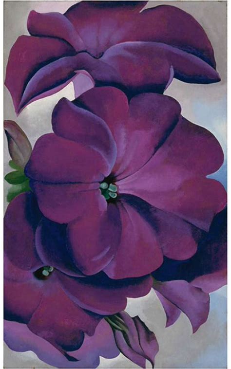 Then 51 and famed for her flower paintings, she was offered an. Georgia O'Keeffe, Petunias, 1925. | Flower painting ...