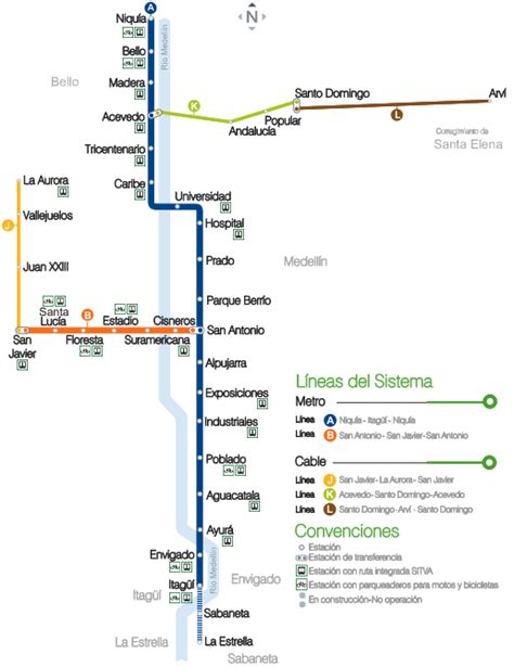 Mappa Di Metropolitana Di Medellin Colombia Subway Map Metro Map