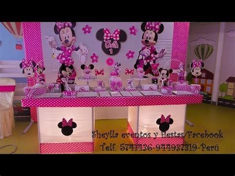 Como hacer decoracion de fiesta de Minnie coqueta ...