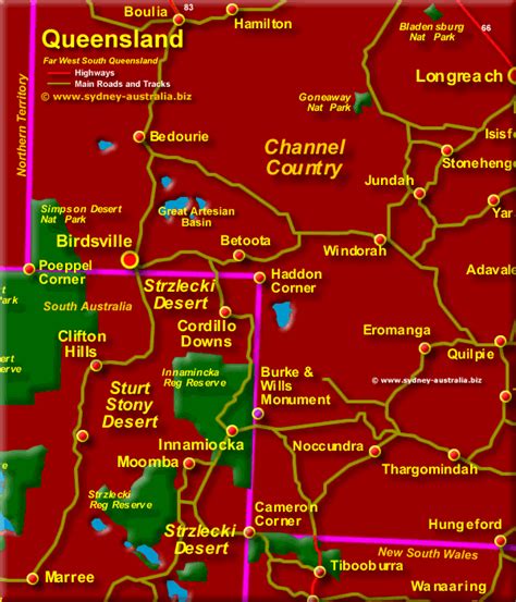 The sun crossed into the constellation of capricorn over 2000 years ago around december 21. South West Queensland Map - Outback Australia