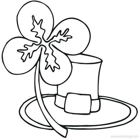 St Patricks Day Shamrock And Hat Coloring Pages