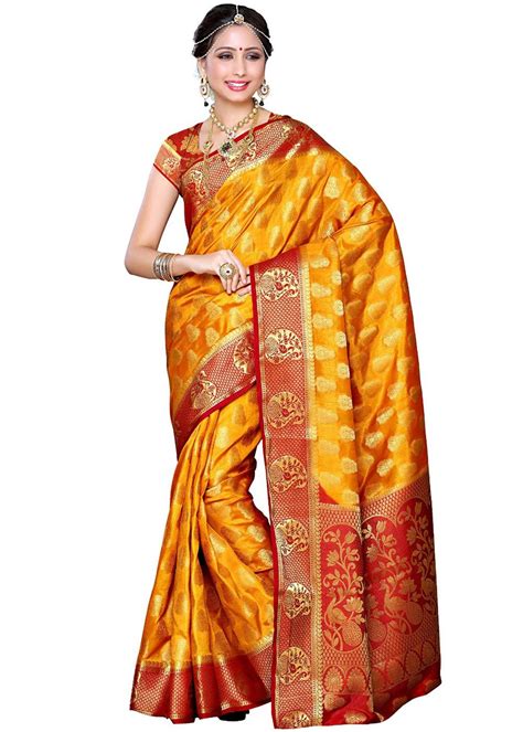 Yellow Heavy Pallu Saree In Kanjivaram Silk 5076sr06