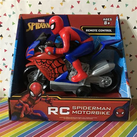 Marvel Spiderman Remote Control Motorcycle Boxed Toy Etsy