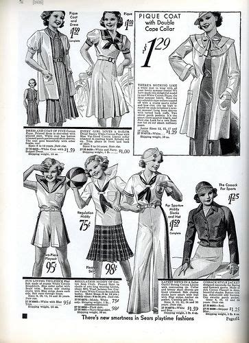 1935 playtime fashions sears catalog fashion catalogue fashion