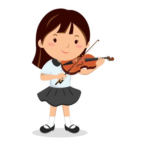 Child Playing The Violin Illustrations Royalty Free Vector Graphics