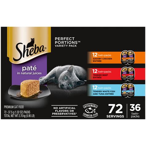 Buy Sheba Perfect Portions Paté Wet Cat Food Trays 36 Count 72