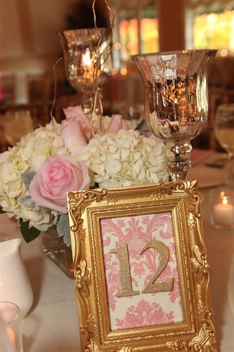Elegant christmas background with place for new year text invitation. Pink and gold | Wedding decorations, Pink and gold, Table decorations