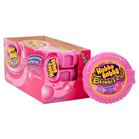 Hubba Bubba Tape Gum Original 6 Ct Nassau Candy