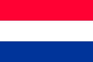 La bandera de los países bajos se divide en tres franjas horizontales del mismo grosor. Banderas de Holanda