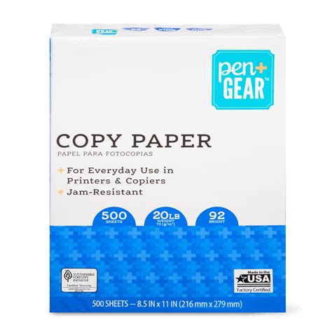 Pengear Copy Paper 85 X 11 92 Bright 20 Lb 1 Ream 500 Sheets