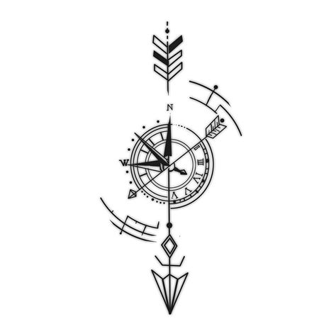 Precise Timing Circle Tattoos Compass Tattoo Compass