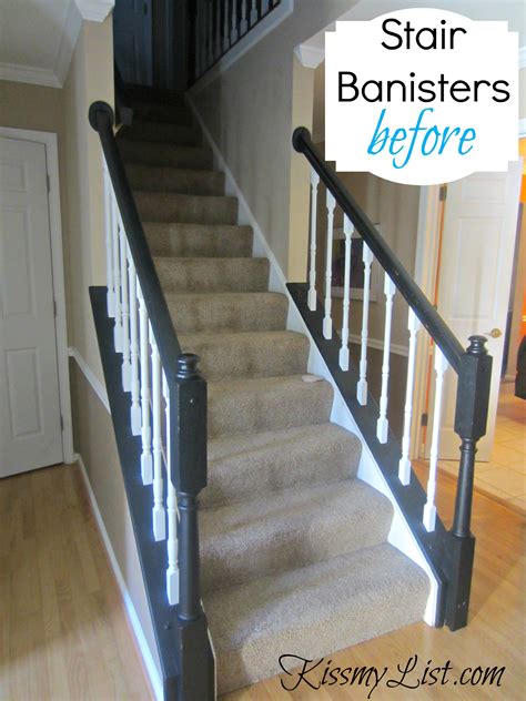 Artistic black banister railing with water and building background. My Humongous DIY Stairs Fail | Kiss my List