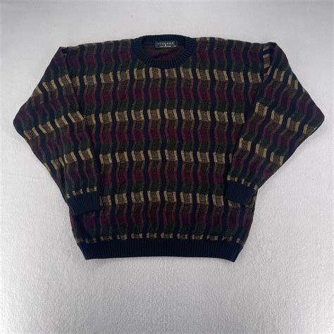 Vintage Protégé Collection Striped Coogi Sweater Long Sleeve Mens Size