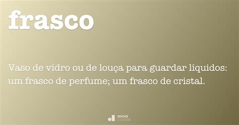 Frasco Dicio Dicionário Online de Português