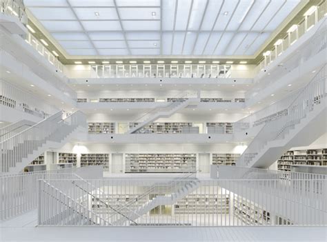 The building was designed by yi architects and takes the form of a cube with each side measuring 45 meters (147.6 ft). Stuttgart City Library / Yi Architects | ArchDaily