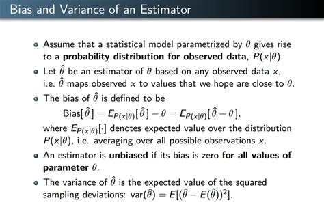 Estimation What Is Bias And Variance Of An Estimator Cross Validated