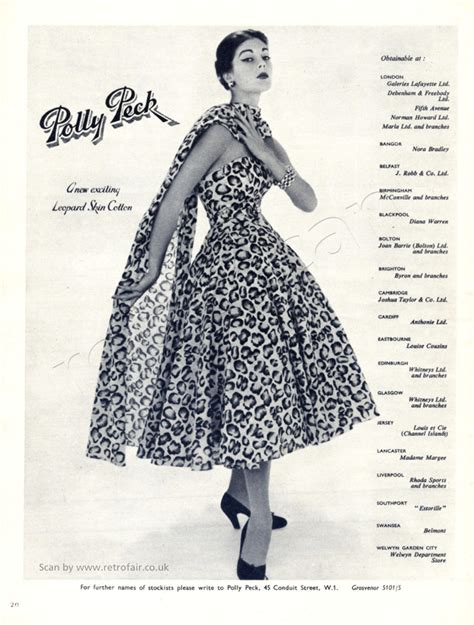 1953 Polly Peck Vintage Fashion Advert