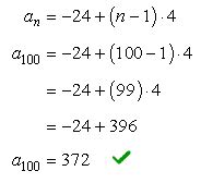 Find the 125 th term in the arithmetic sequence 4, −1, −6, −11, …. Arithmetic Sequence Formula - ChiliMath