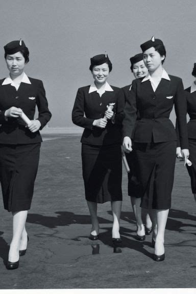 First Look The Stylish Retro Uniforms Of Flight Attendants