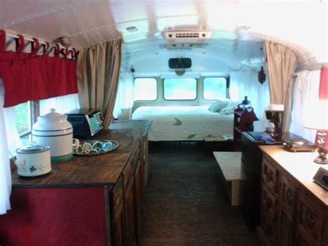 Inspired Picture Of Short Bus Conversion Interior Ideas For Cozy Living