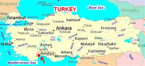 Antalya Turkey Map Iglesia De Nasa