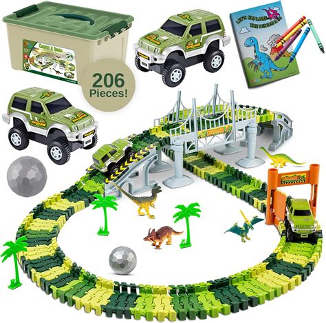 Toyvelt Dinosaur Toys Race Track Toy Set Create A Dinosaur World Road