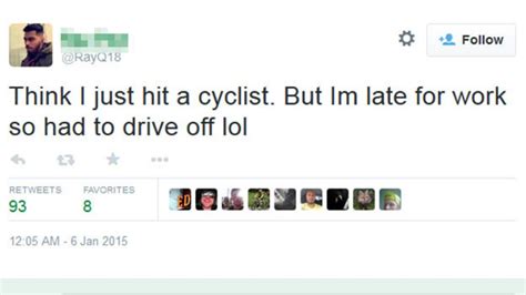 Cyclist Crash Joke Tweeter Sacked From Stockbrokers Bbc News