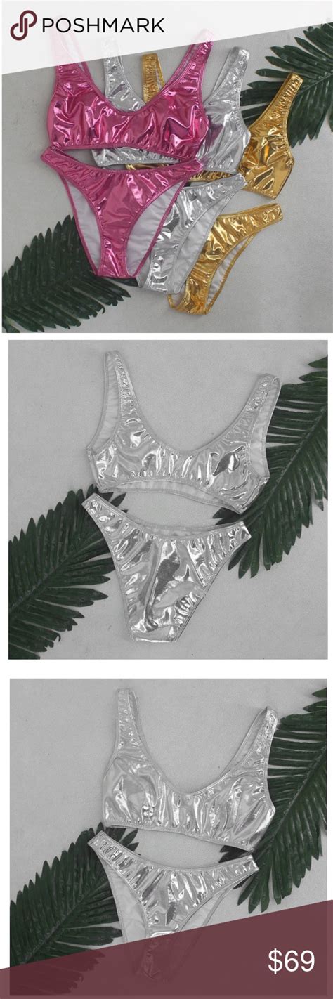 New Metallic Silver Bikini New From Our Boutique Never Been Worn