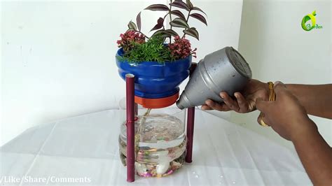 Self Watering System For Plants Using Plastic Bottlesself Watering