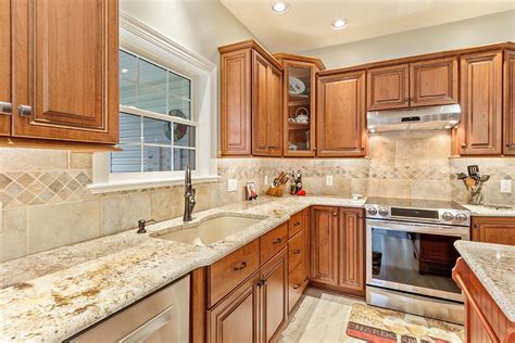 Ultimately you can also use the countertops to tie in your cabinets and backsplash. Etters, PA | Kitchen renovation, Maple kitchen cabinets ...