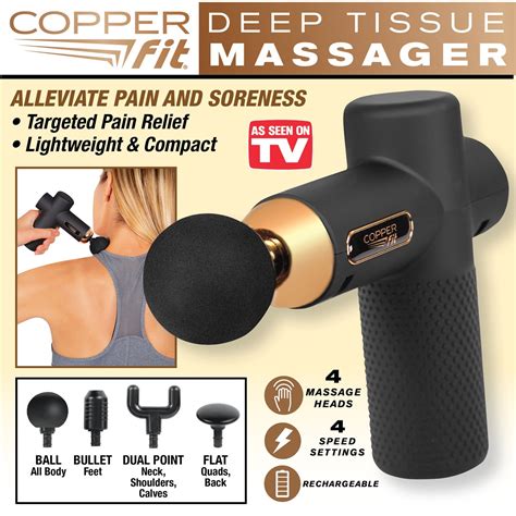 Copper Fit Portable Deep Tissue Percussion Massager Collections Etc