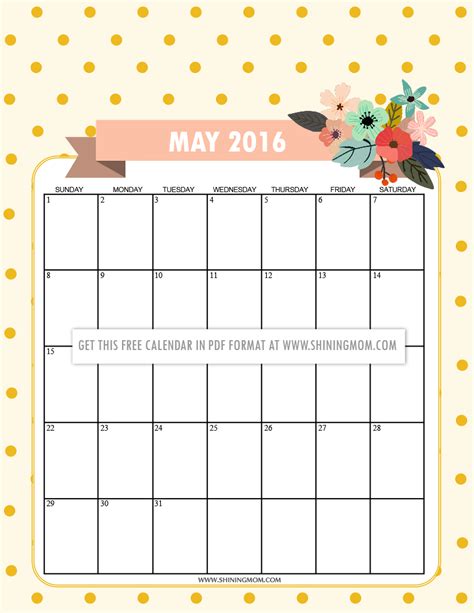 Free May 2020 Printable Calendar In Pdf Word Excel With Holidays May