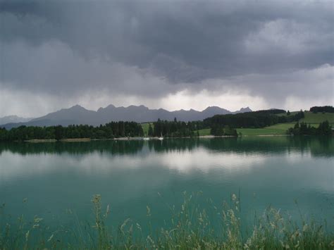 1920x1200 Wallpaper Lake Forggensee Storm Summer Reflection Lake