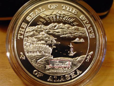 Rare Alaska Third Year 1993 Gold Panner Medallion 999 Silver Proof Troy Oz