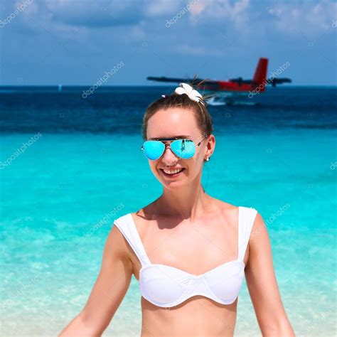 Woman At Beach Stock Photo By Haveseen