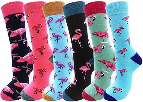 Moyel 6 Pairs Flamingo Socks Flamingo Ts For Women Fun
