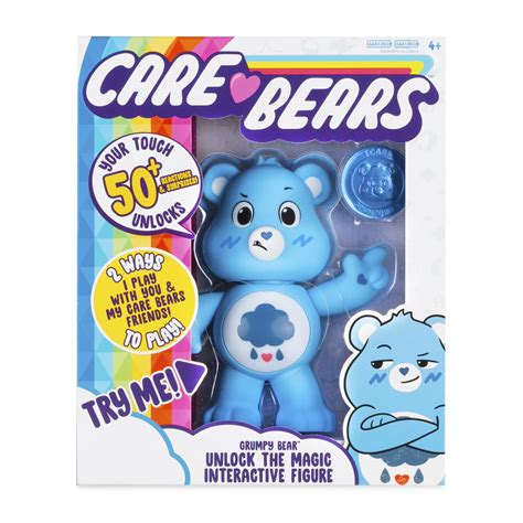 new care bears 5 interactive figure grumpy bear your touch unlocks 50 reactions