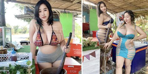 Busty Buriram Somtam Vendor Ignores Criticism Of Lucrative Racy Pics Thailandtv News