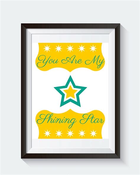 You Are My Shining Star Printable Nursery Art Printable Art Children