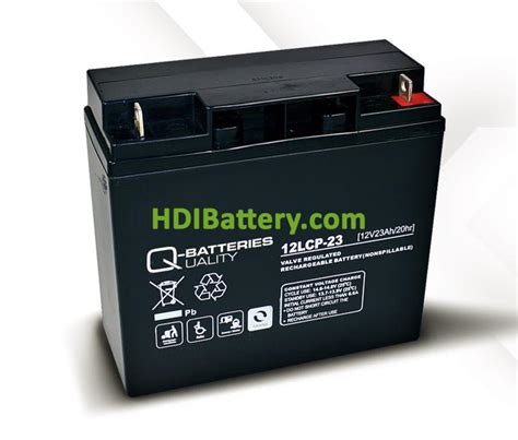 Batería De Plomo Agm Cíclica 12v 23ah 12lcp 23 Q Batteries Hdi Battery