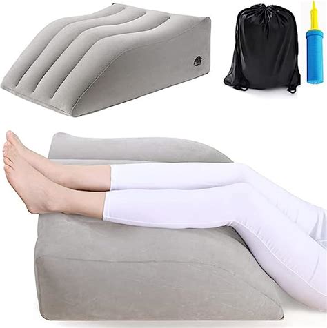 Hymic Inflatable Leg Elevation Pillow Wedge Pillows For Sleeping Comfort Leg Pillows Improve