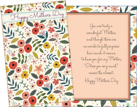 34014 Six Mothers Day General Greeting Cards With Six Envelopes 210