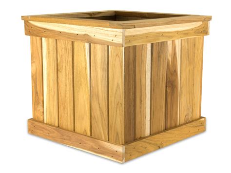 Teak Tree Planter Box 28 Cube Teak Planter