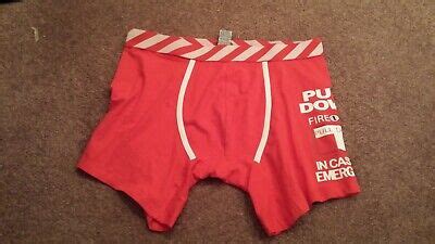 Pull Down In Case Of Emergency Funny Naughty Underwear Size Medium